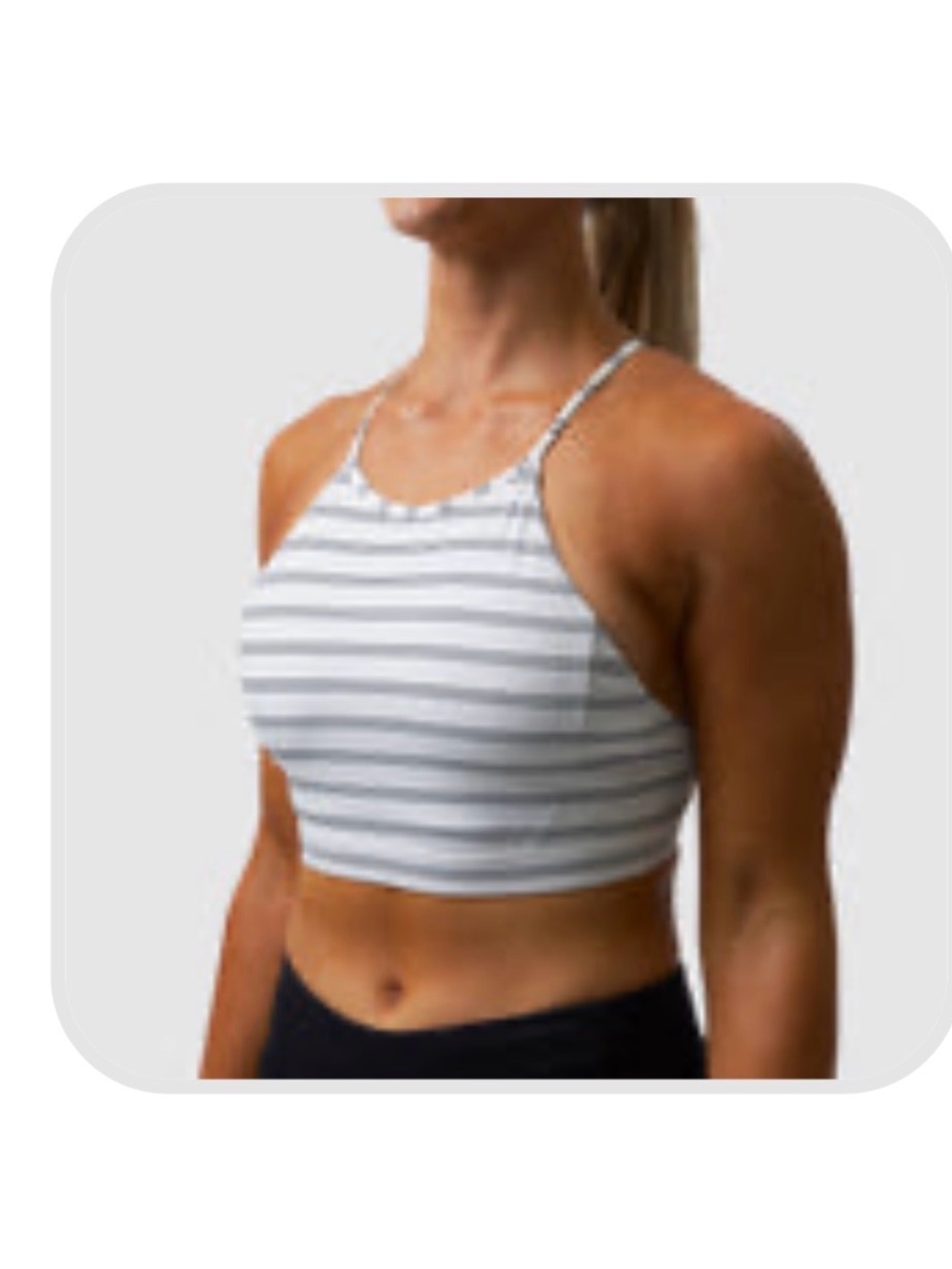 Born Primitive Perseverance Sports Bra Pinstripe Small